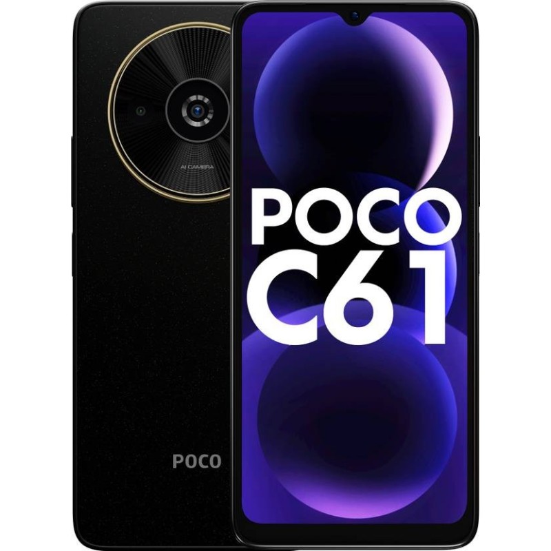 POCO C61 (Diamond Dust Black, 128 GB)  (6 GB RAM)