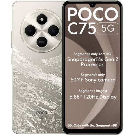 POCO C75 5G (Silver Stardust, 64 GB)  (4 GB RAM)