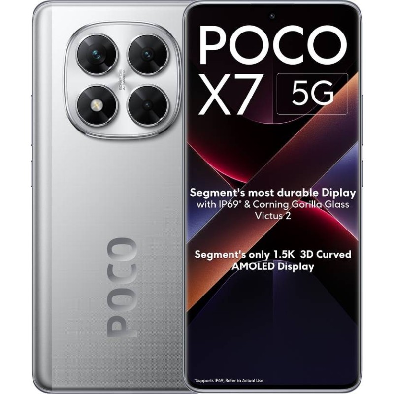POCO X7 5G (Cosmic Silver, 256 GB)  (8 GB RAM)
