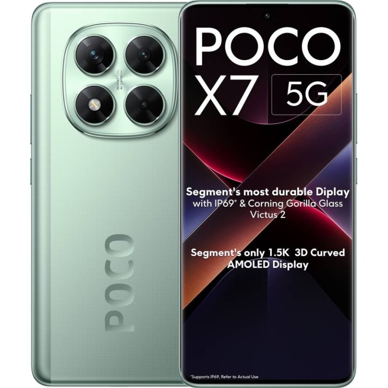 POCO X7 5G (Glacier Green, 256 GB)  (8 GB RAM)