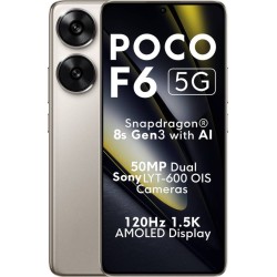 POCO F6 5G (Titanium, 256 GB)  (8 GB RAM)