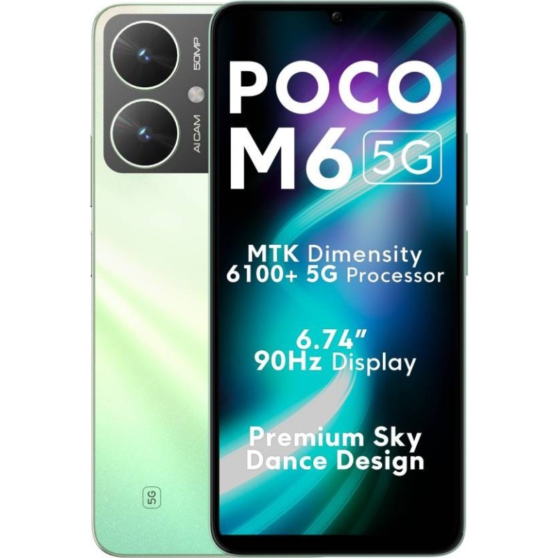POCO M6 5G (Polaris Green, 128 GB)  (4 GB RAM)