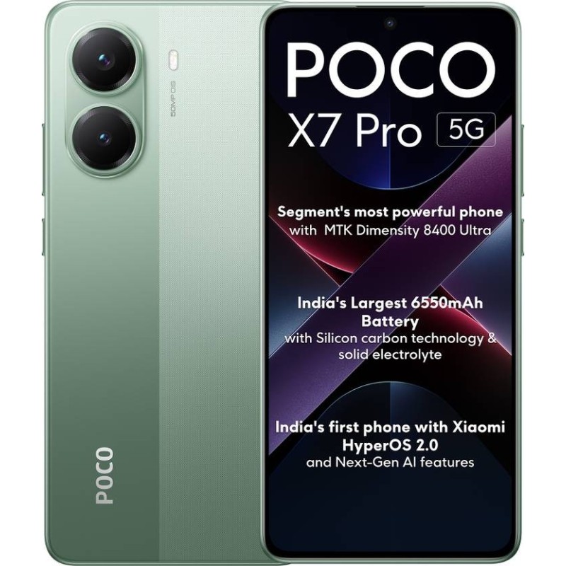 POCO X7 Pro 5G (Nebula Green, 256 GB)  (8 GB RAM)