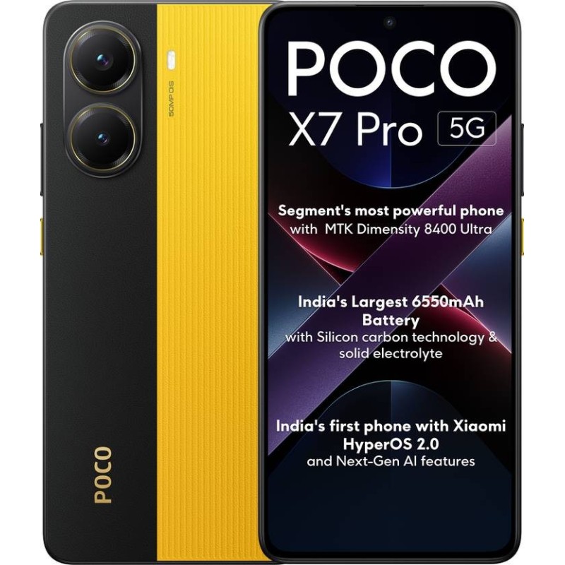 POCO X7 Pro 5G (Yellow, 256 GB)  (8 GB RAM)
