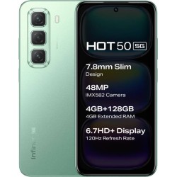 Infinix Hot 50 5G (Sage Green, 128 GB)  (4 GB RAM)