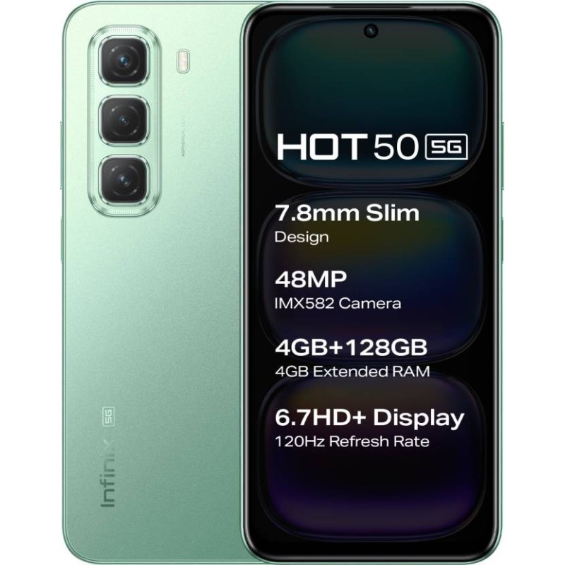 Infinix Hot 50 5G (Sage Green, 128 GB)  (4 GB RAM)