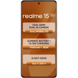 realme 15 5G (Flowing Silver, 256 GB)  (8 GB RAM)