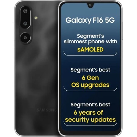 Samsung Galaxy F16 5G (Bling Black, 128 GB)  (6 GB RAM)