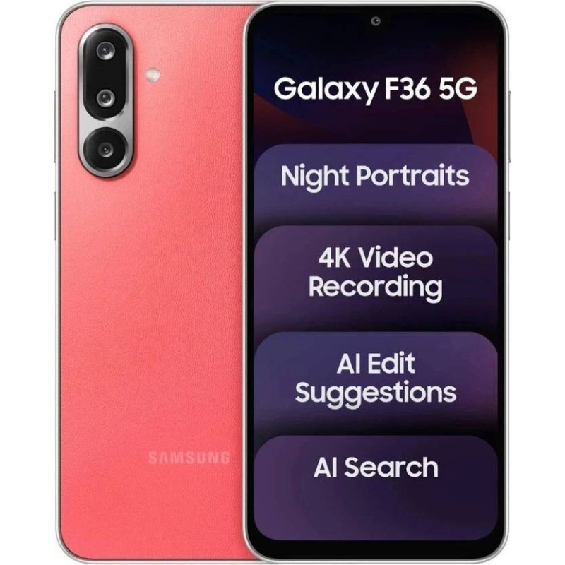 Samsung Galaxy F36 5G (Red, 128 GB) (6 GB RAM)