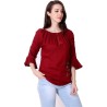 Regular Waist Length Embroidered Top