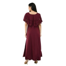 Women Gown Dress (Colour Maroon)