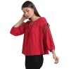 Rayon Solid Regular Fit Top
