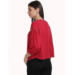 Rayon Solid Regular Fit Top