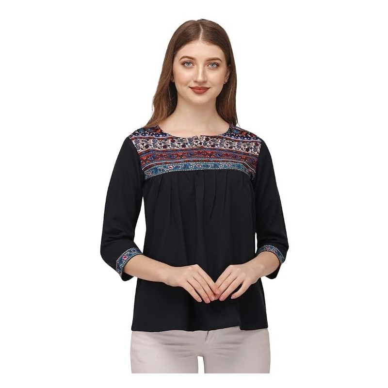 Women's Crepe Printed Tunic Top