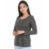 Women's Knit Western Plain T -Shirt