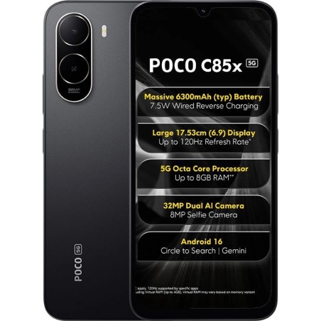 POCO C85x (Elite Black 128 GB) (4 GB RAM)