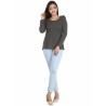 Women's Knit Western Plain T -Shirt