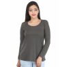 Women's Knit Western Plain T -Shirt