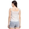 Women's Blends White Floral Cami Top