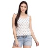 Women's Blends White Floral Cami Top