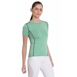 Women's Solid Sports Yoga T-Shirt
