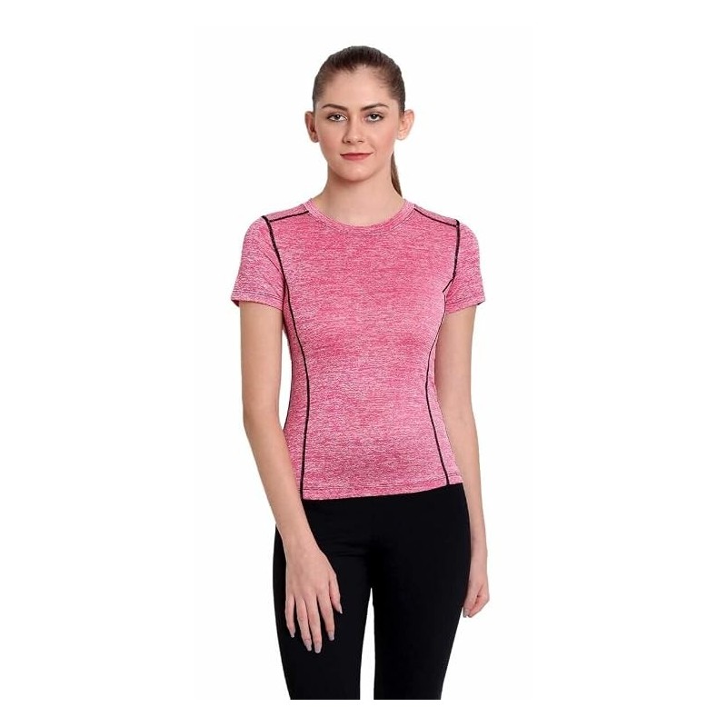 Women's Solid Sports Yoga T-Shirt