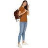 Women’s Brown Cotton Regular Fit T-Shirt