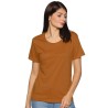 Women’s Brown Cotton Regular Fit T-Shirt