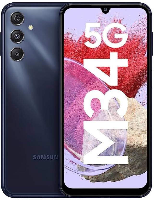 SAMSUNG Galaxy M34 5G without charger (Midnight Blue, 128 GB)  (6 GB RAM)