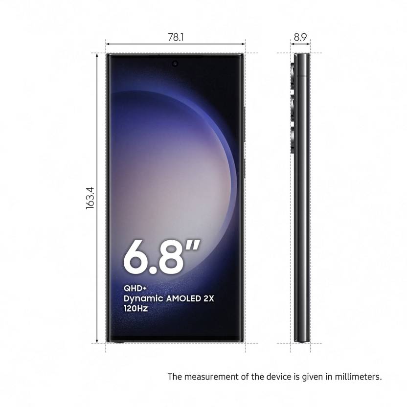 SAMSUNG Galaxy S23 Ultra 5G (Phantom Black, 256 GB)  (12 GB RAM)