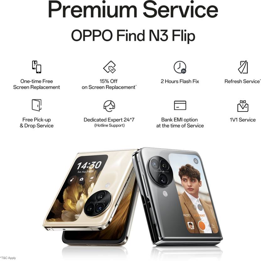 OPPO Find N3 Flip (Cream Gold, 256 GB)  (12 GB RAM)