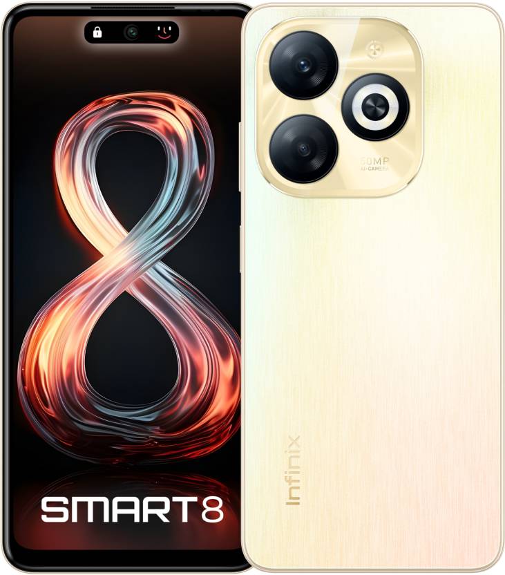 Infinix SMART 8 (Shiny Gold, 64 GB)  (4 GB RAM)